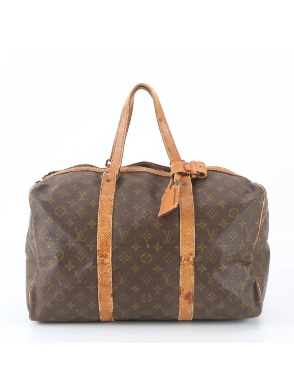 Louis Vuitton Monogram Sac Souple 45 Leather Boston Bag Tote Carry